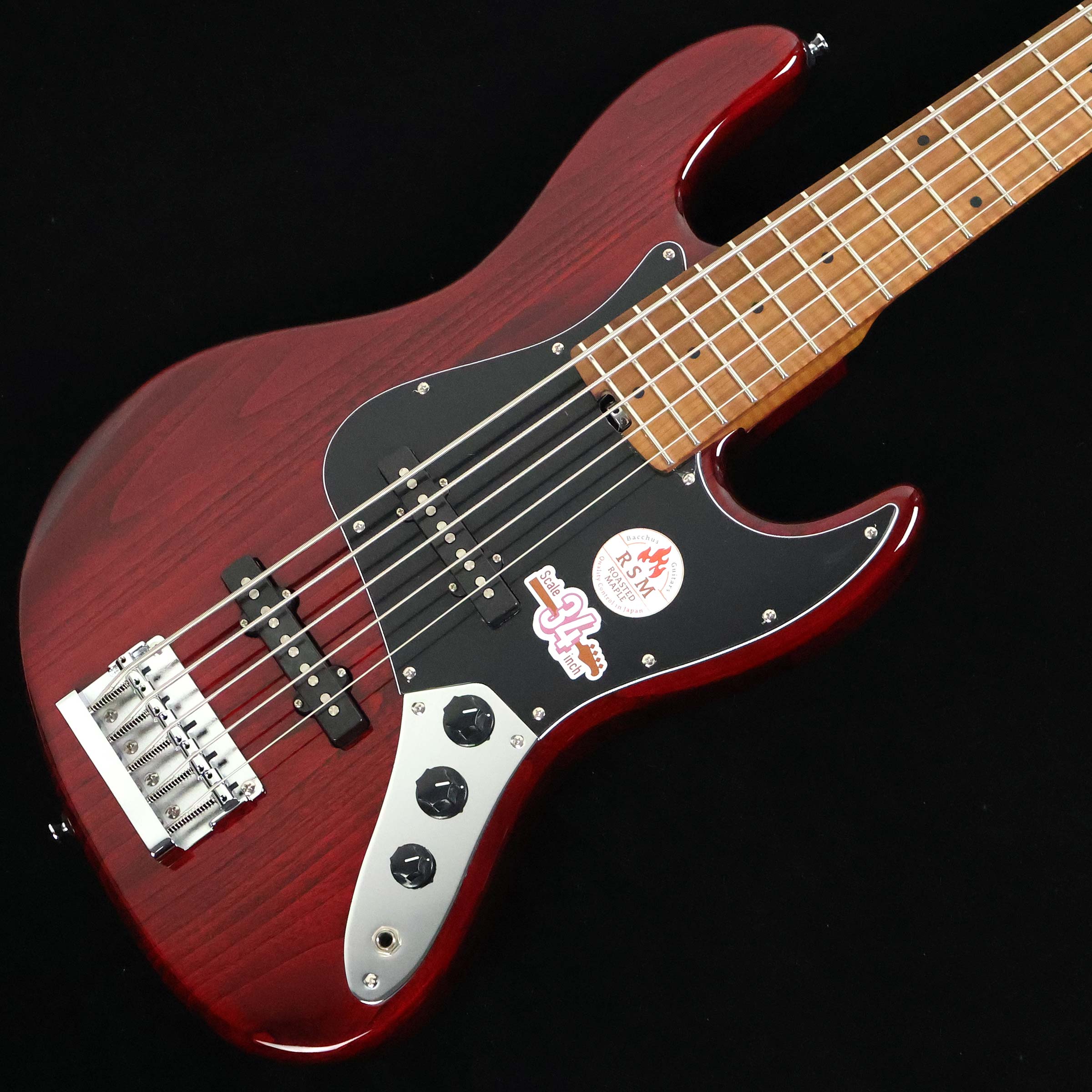 【マラソン期間中 エントリーでさらP5倍】Bacchus WL5-ASH/RSM See Through Red　S/N：GI21182 【5弦】 バッカス 【未展示品】｜島村楽器