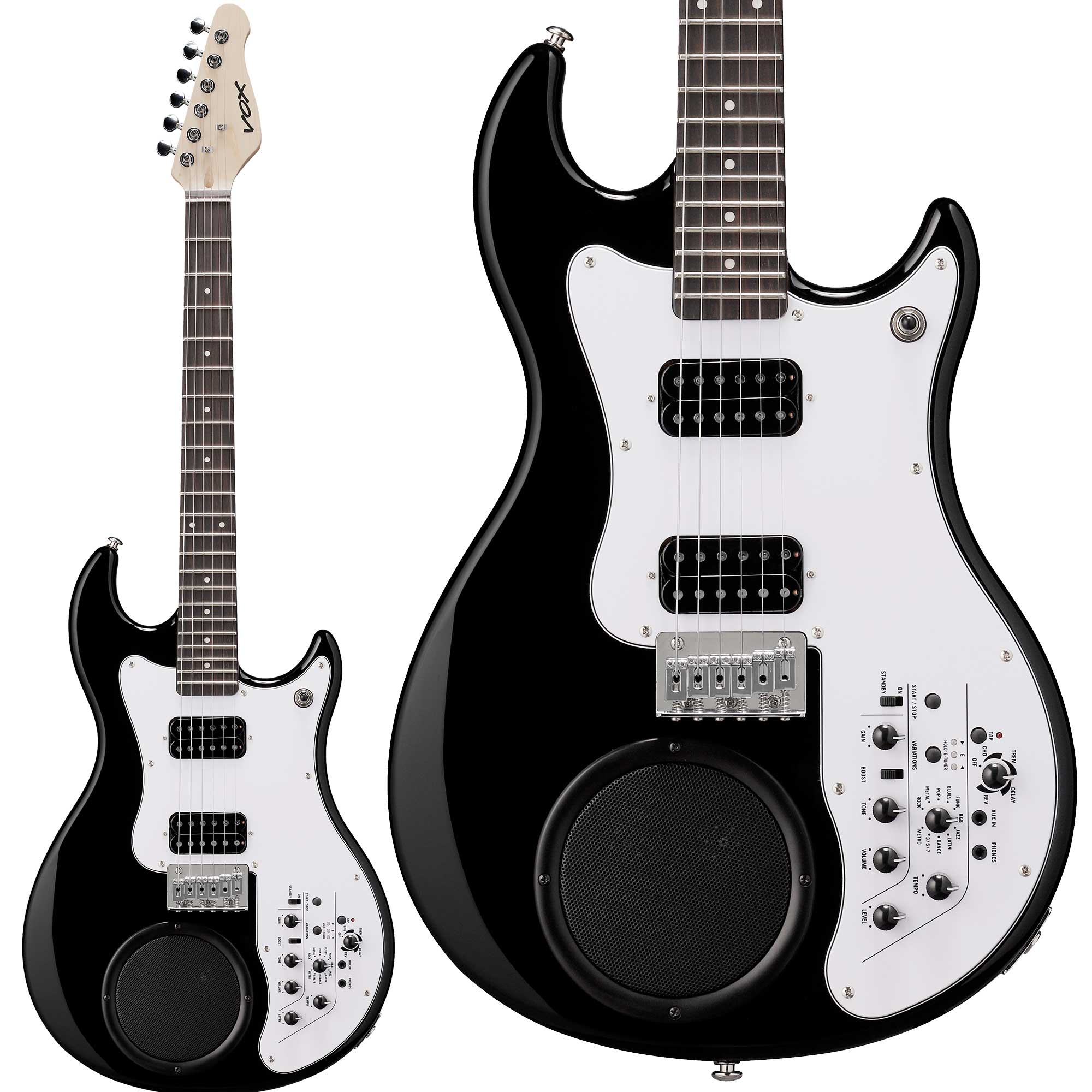 【マラソン期間中 エントリーでさらP5倍】VOX APC-2 Black (ブラック) アンプ内蔵ミニギター エレキギター リズム機能 エフェクター搭載 ケース / ストラップ付属 ボックス|島村楽器