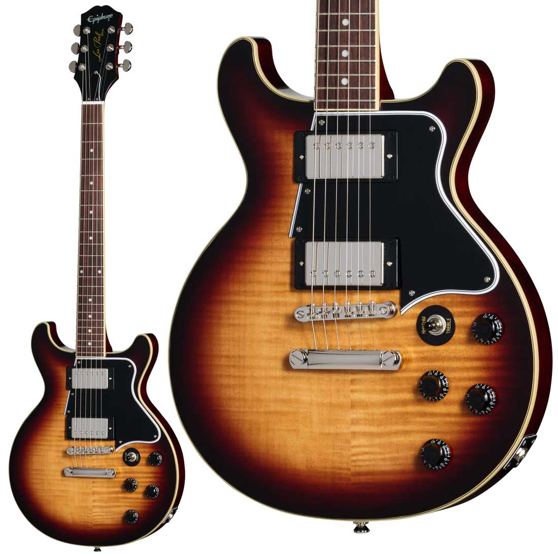 Epiphone Les Paul Special Double Cut Figured Bourbon Burst エレキギター レスポールスペシャル ハムバッカー エピフォン