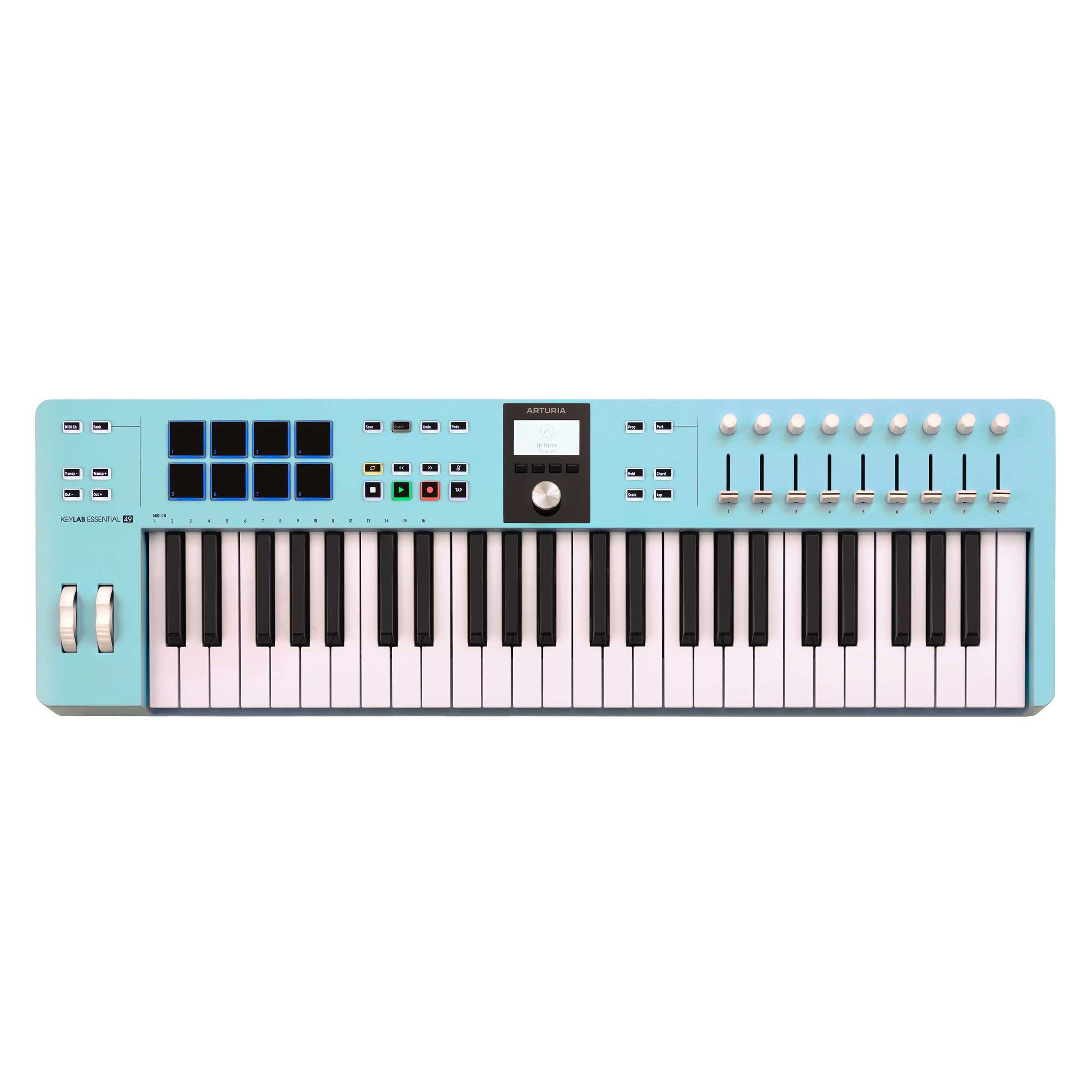 【マラソン期間中 エントリーでさらP5倍】[数量限定] ARTURIA KEYLAB ESSENTIAL 49 MK3 (Aquamarine) 49鍵盤 MIDIキーボード コントローラー USB アートリア アクアマリン｜島村楽器