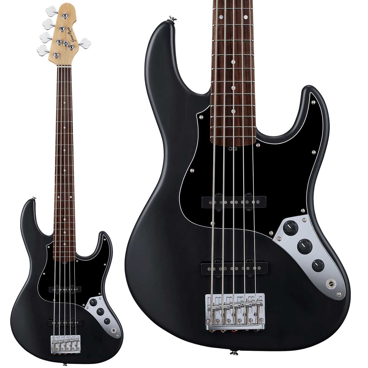 GrassRoots G-AMAZE-5-DX Black Satin (ブラックサテン) エレキベース 5弦 グラスルーツ