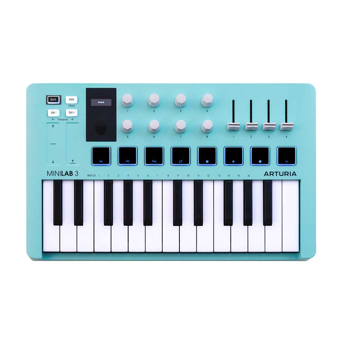 [限定カラー] ARTURIA MINILAB 3 AQUAMARINE (アクアマリン) 25鍵盤 スペシャル・エディション MIDIキーボードコントローラー MIDIコントローラー アートリア