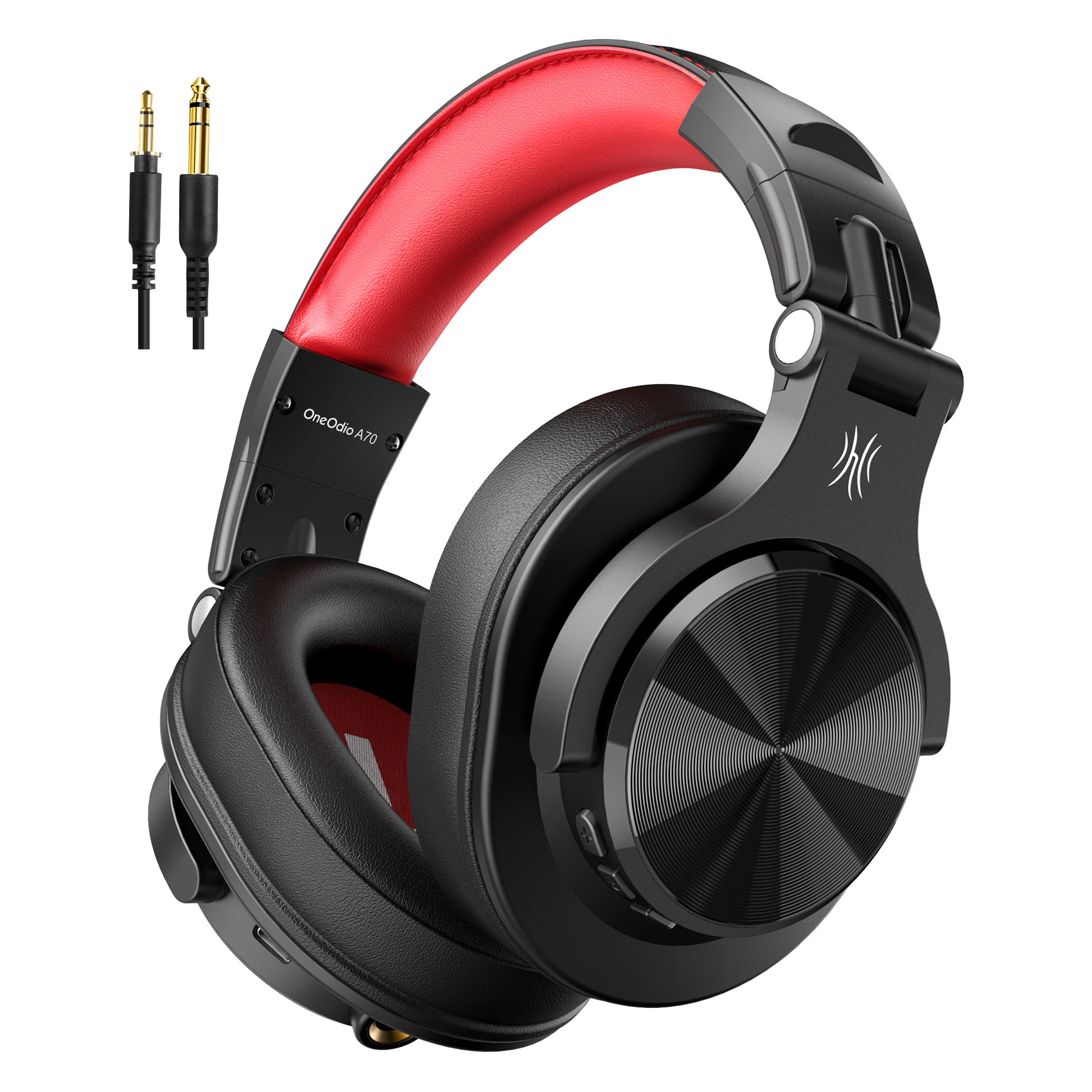 OneOdio A70 Black Red 有線対応 Bluetoothヘッドホン 音楽鑑賞/楽器練習/モニタニング オーバーイヤーヘッドホン ワンオーディオ