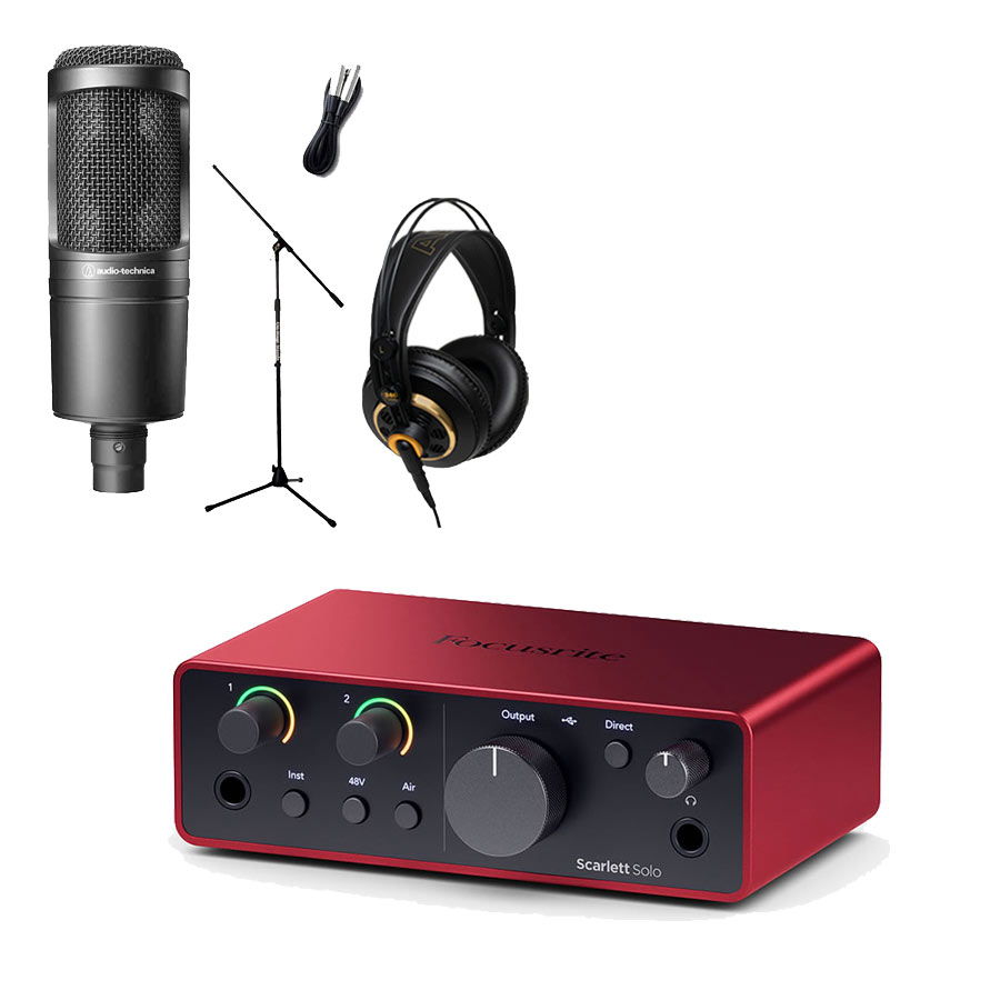 Focusrite Scarlett solo (4th Gen) ＋ヘッドホン マイク アクセサリーセット 2in 2out オーディオインターフェース フォーカスライト 28,600円
