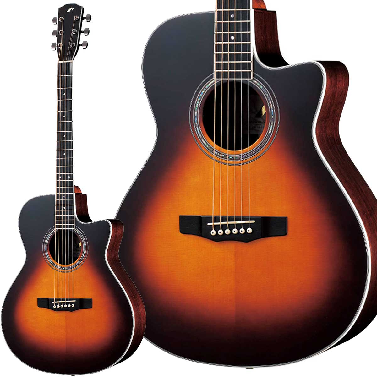 【マラソン期間中 エントリーでさらにP5倍】 MORRIS R-14G BS (ブラウンサンバースト) エレアコギター トップ単板 モーリス