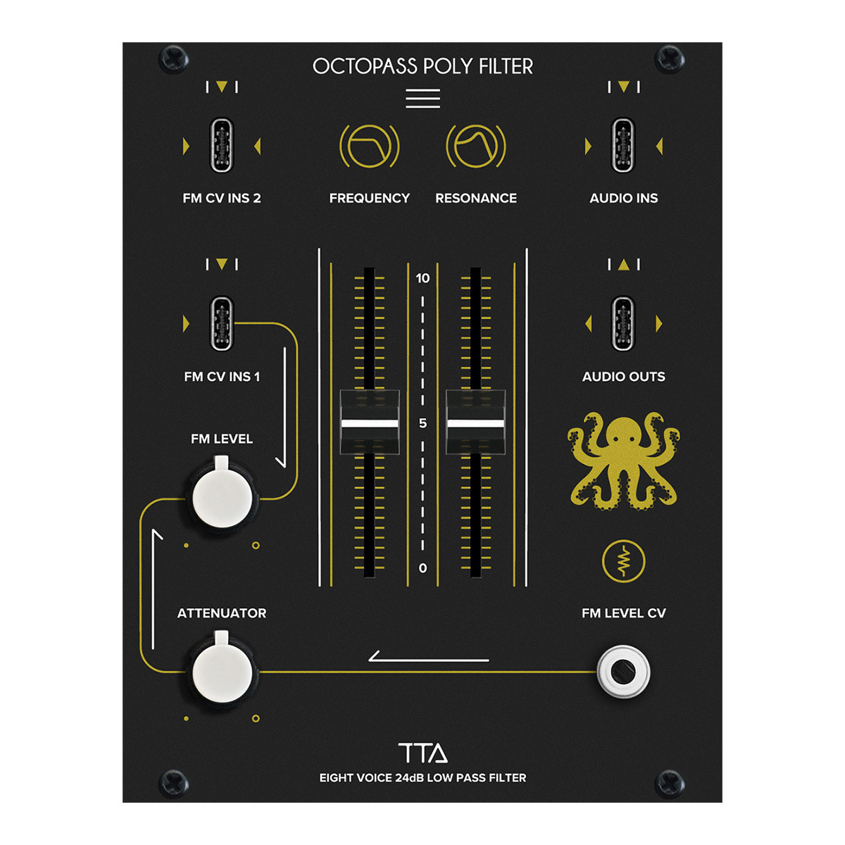 【マラソン期間中 エントリーでさらP5倍】Tiptop Audio Octopass 8ボイス 24dB/Oct ローパス・フィルター・モジュール ティップトップオーディオ|島村楽器