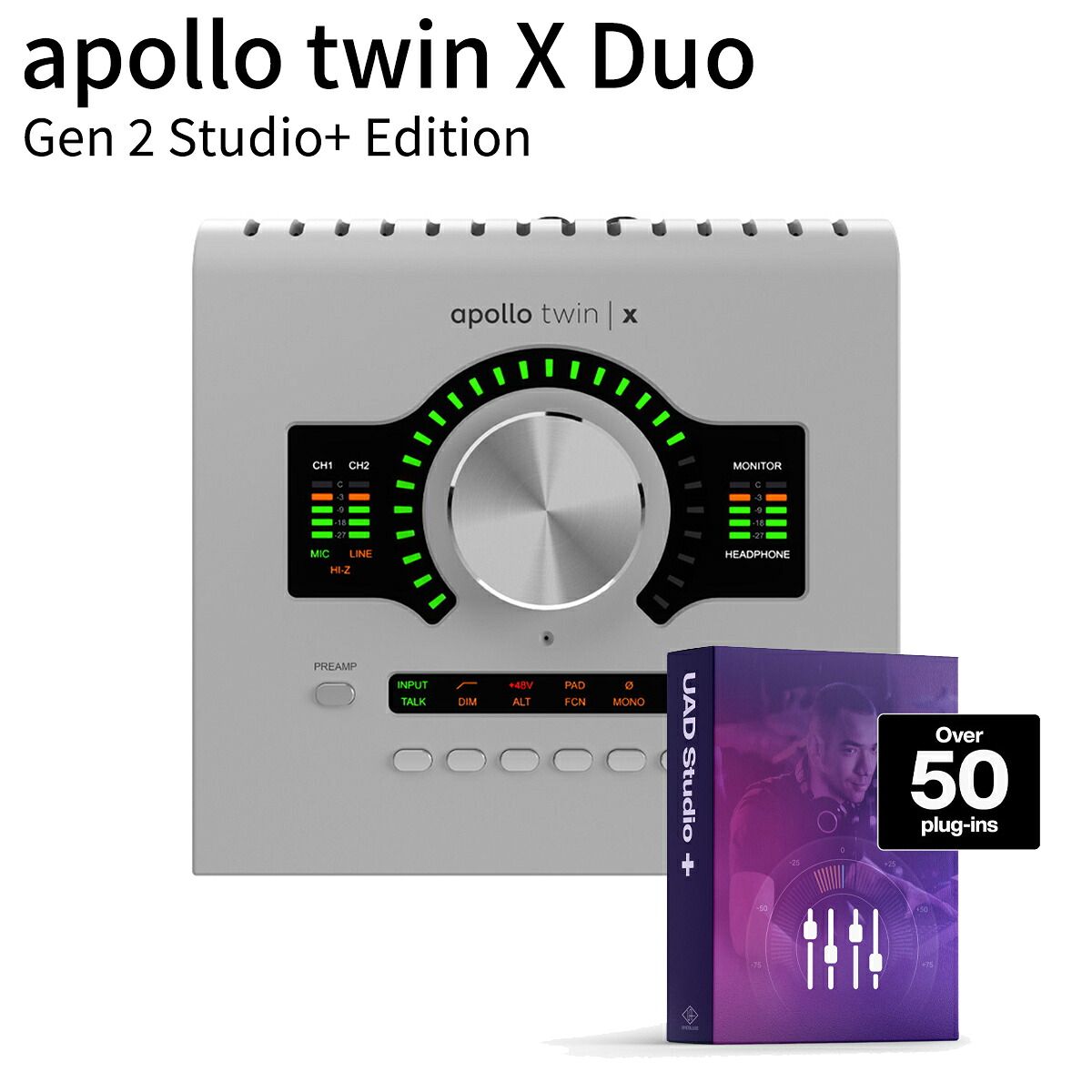 UNIVERSAL AUDIO Apollo Twin X DUO Gen2 Studio+ Edition オーディオインターフェイス ユニバーサルオーディオ 【 新宿PePe店 】 101,991円