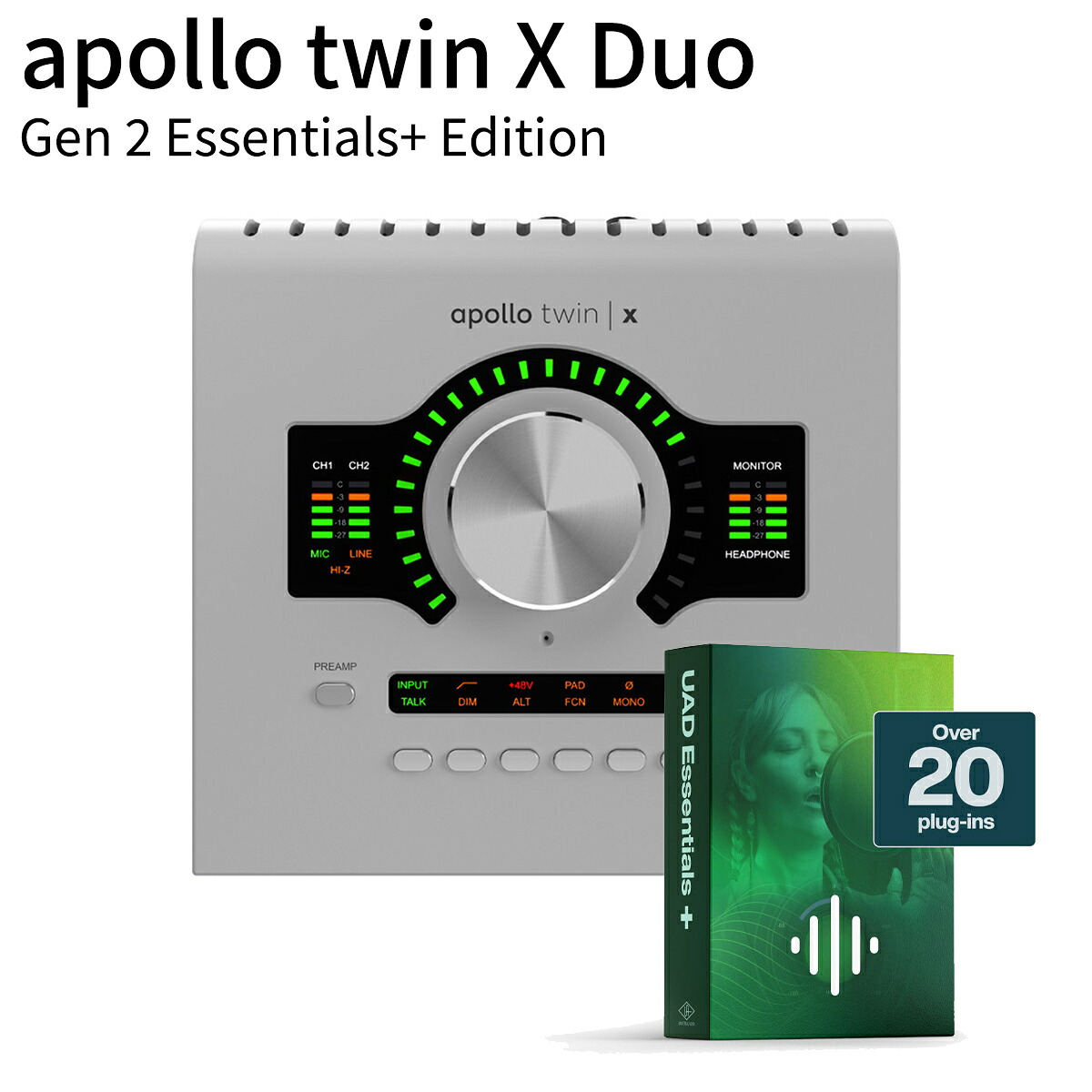 UNIVERSAL AUDIO Apollo Twin X DUO Gen2 Essentials+ Edition オーディオインターフェイス ユニバーサルオーディオ 【 新宿PePe店 】 92,641円