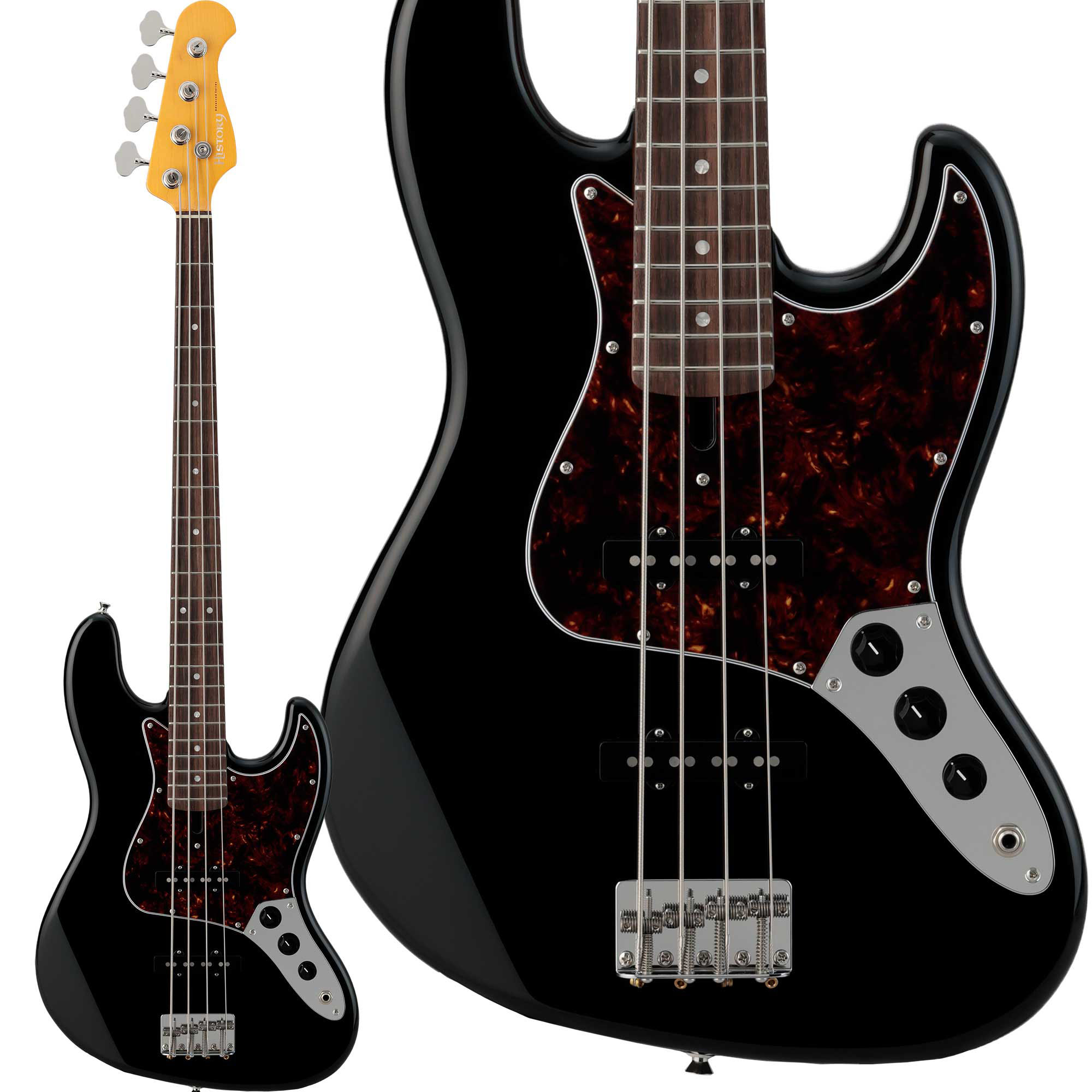 楽天市場】HISTORY HJB-Standard BLK Black 国産エレキベース 日本製