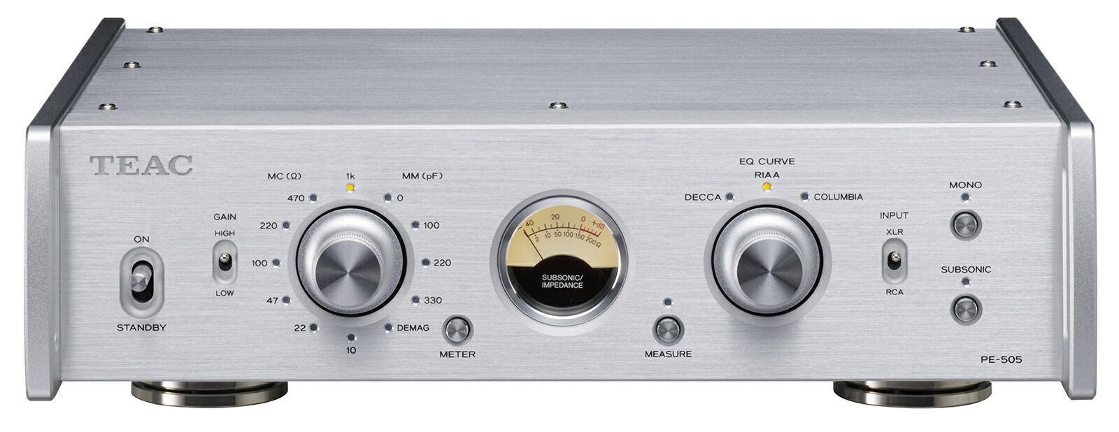 TEAC PE-505 しろがね色 品切中 6月上旬入荷予定を組む ご取って置く受け付け中 オーディオ-その他