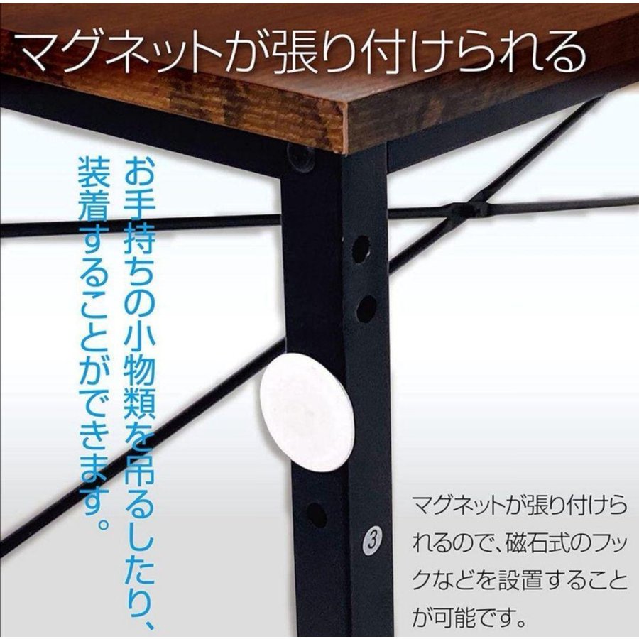 市場 SKK 180cm 高さ70cm 奥行60cm パソコンデスク 組立簡単 マグネット対応 ゲーミング