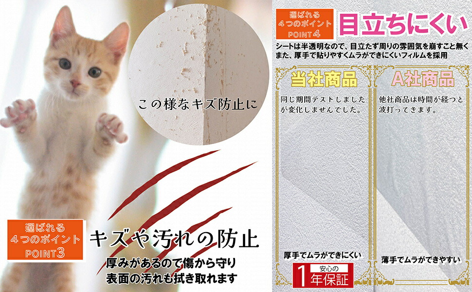 爆買い Johnlife 壁紙保護シート はがせる 猫の引っ掻き傷 爪とぎ防止 安価 粘着力抜群 耐久性あり 厚手 透明 防水 匂いなし 高さ45cmx長さ5m 初期不良保証 1255 Somaticaeducar Com Br