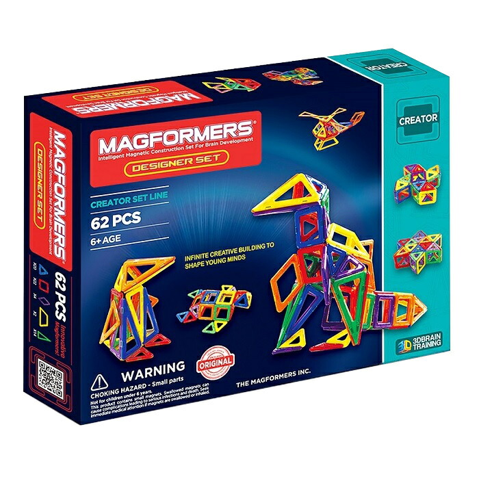 楽天市場 マグフォーマー Magformers 豪華 62ピースセット Magformers ダイナソーデザイン マグネットブロック 創造力を育てる知育玩具 想像力 磁石 パズル ブロック プレゼント ギフト 誕生日 知育玩具 認知症 クリスマス ラッピング こどもの日 並行輸入品 おもちゃと