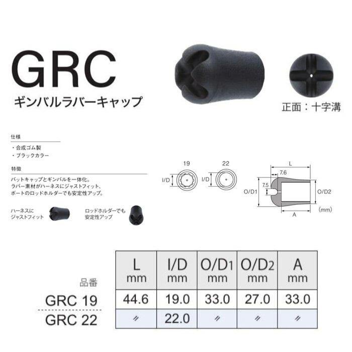 楽天市場】富士工業 GC用ソフトギンバルキャップ BRC GC : シマヤ釣具