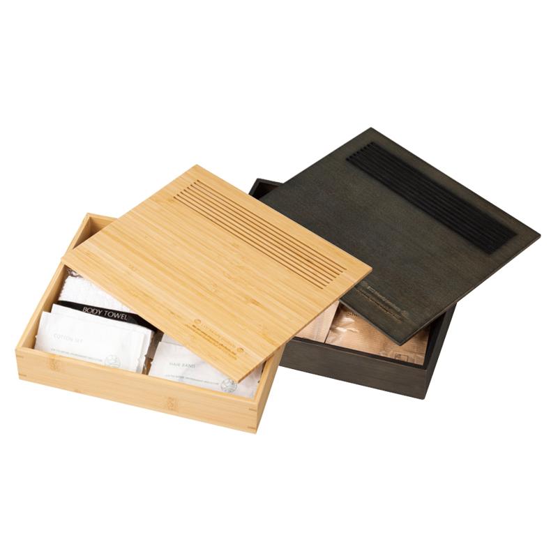 楽天市場】木製 アメニティボックス ホテル 旅館用備品 木箱 トレー