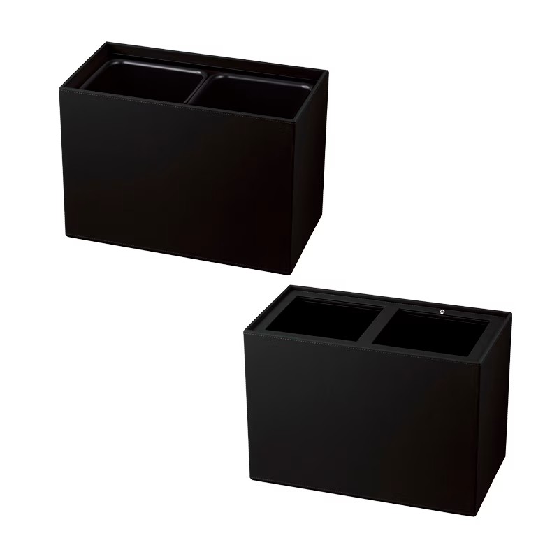 カテゴリー化紙くずかご 紙くずかご SHIMBI(シンビ) 砂ぼこりボックス席【DUSTBOX-3-N】※ゴミ袋を内箱へ仕掛けるする遣りかた\u003cBR\u003e肌付き紙くずかご付 \u003cBR\u003e紙くずかご 泊まり 応接間 はたご屋 民宿 ビジホ 商行為泊まり\u003cBR\u003e黒