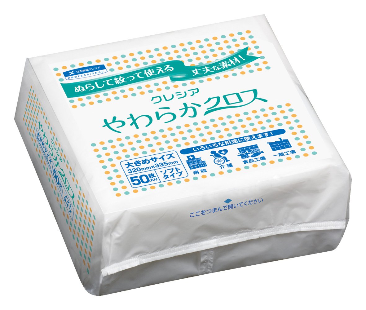 【ケース販売】 クレシア やわらかクロス 50枚&times;18パック入り 65200｜PFPセレクト店