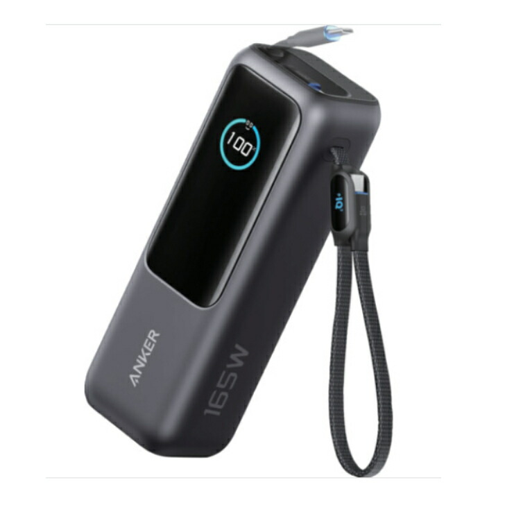 Ａｎｋｅｒ 移動性乾電池 Ｐｏｗｅｒ Ｂａｎｋ （２５０００ｍＡｈ， Ｂｕｉｌｔ－Ｉｎ ＆ 巻取り式ＵＳＢ－Ｃ有線テレビ） 黒いこと