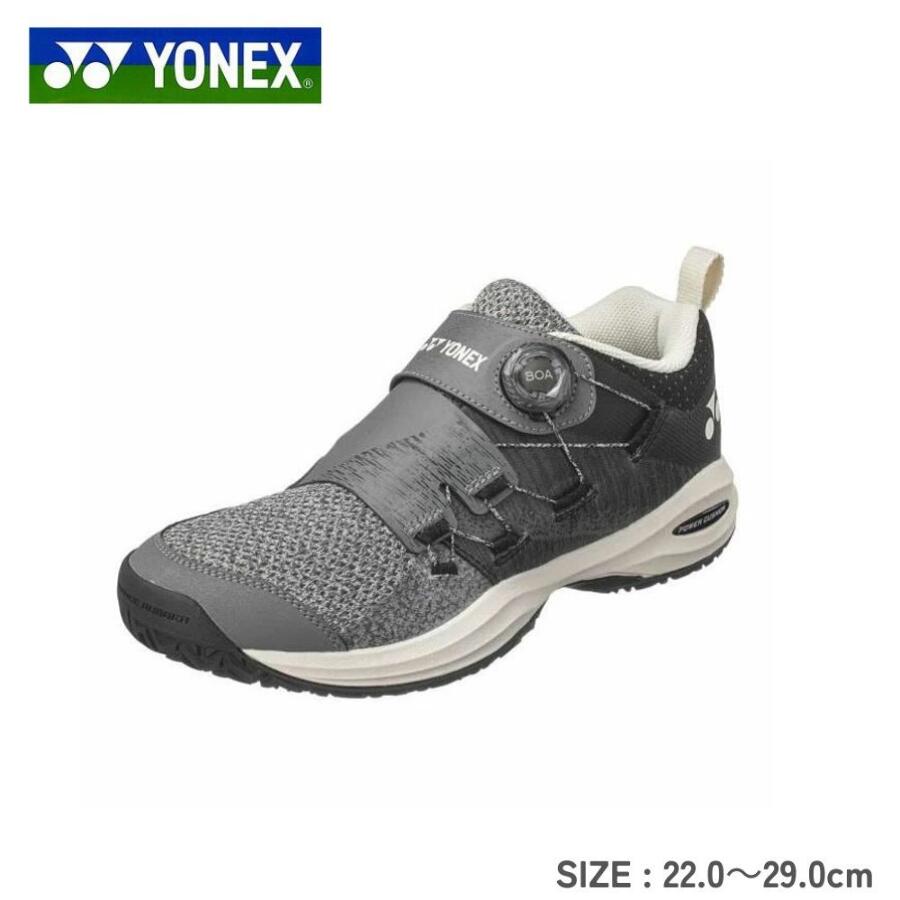 YONEX ヨネックス 力強さ座布団 コンフォート 広々とした文字盤 5 AC SHTCWD5A 文字盤で飾り気の無いに締め付け自然調整 黒いこと薄墨色(290) 男女兼用 4E広々とした心積もり オール厚地の外套用 庭球シューズ ミッドカット