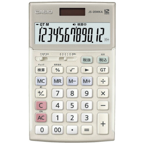 カシオ計算機 実務電卓検算ＪＳ-２０ＷＫＡ-ＧＤ-Ｎ　ジャスト１２桁 8,241円