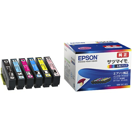 ＥＰＳＯＮ インクカートリッジＳＡＴ-６ＣＬ　６色パック