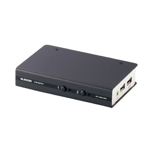 エレコム マイコンうつり変わり器DVI相応う 2界面 KVM-DVHDU2
