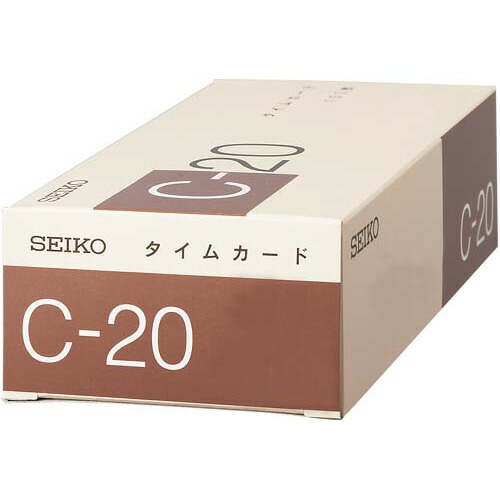 セイコーソリューションズ タイムカードC&minus;20 20日締 C-20ｶ-ﾄﾞ ★10個パック｜ジムエール　店