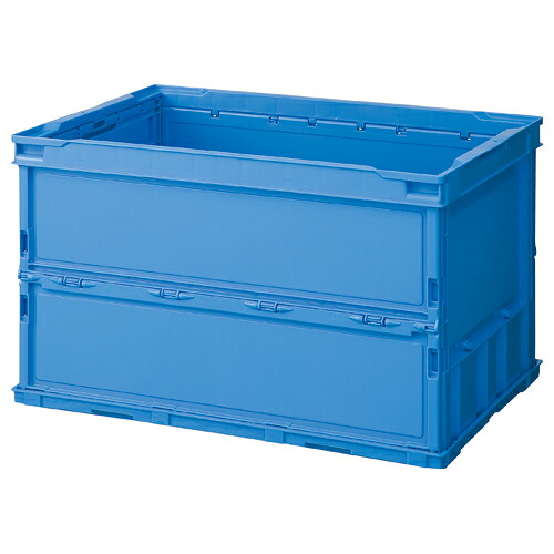 三甲 折りたたみコンテナペタンコふた無50L 内寸 W493×D335×H311粍 558700 ★10個容器に並べる