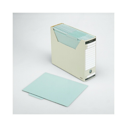 コクヨ KOKUYO 個別フォルダー（ファイルボックス付き） お徳用パック A4-PRIF-B グリーン購入法適応 エコマーク ★10個パック｜ジムエール　店