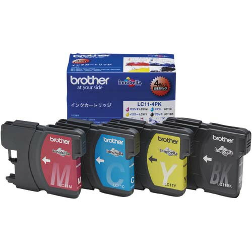 ブラザー ブラザー対応純正インクカートリッジ LC11－4PK （4色パック） LC11-4PK グリーン購入法適応