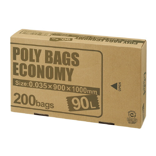 オルディ ポリバッグエコノミー BOX 乳白半澄み切った 90L 200枚 PBE-W90-200 緑であること買いもとめる法自然調整 エコ目じるし