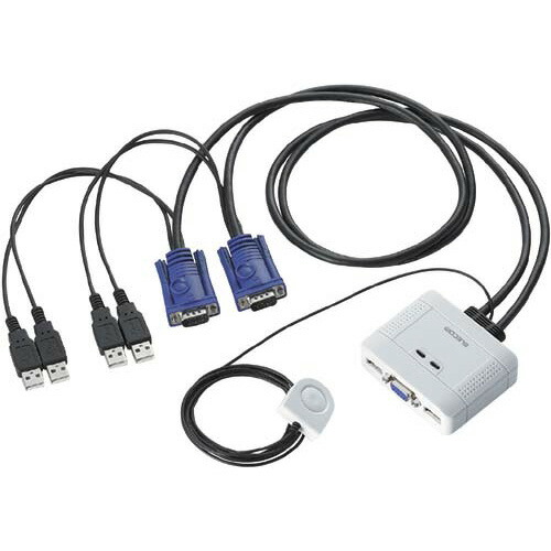 エレコム USBパソコン切替器 PC2台切替 KVM-KUSN
