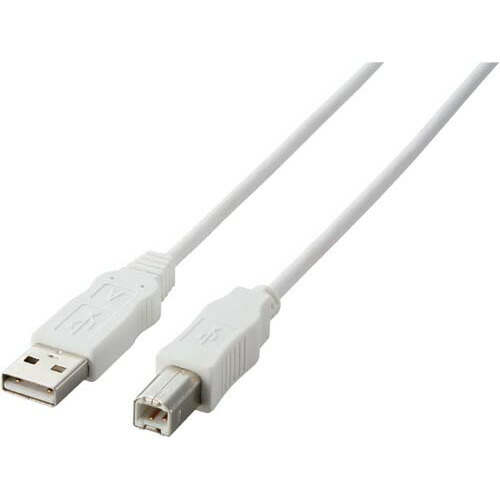 エレコム USBケーブル（A－Bタイプ） ホワイト 5m USB2-ECO50WH ★10個パック