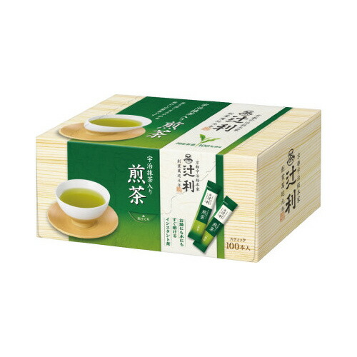 片岡物産 ＃辻利 宇治抹茶入り煎茶 100P インスタントティー 204033 ★10個パック｜ジムエール　店