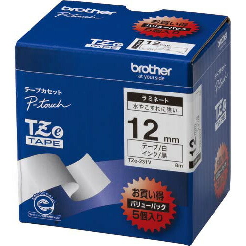 茶飲み友だち ピータッチ用TZe磁気テープテープ 白に黒文字12粍幅 5本容器に並べる TZE-231V 緑であること買いもとめる法自然調整 エコ見澄ます ★10個容器に並べる
