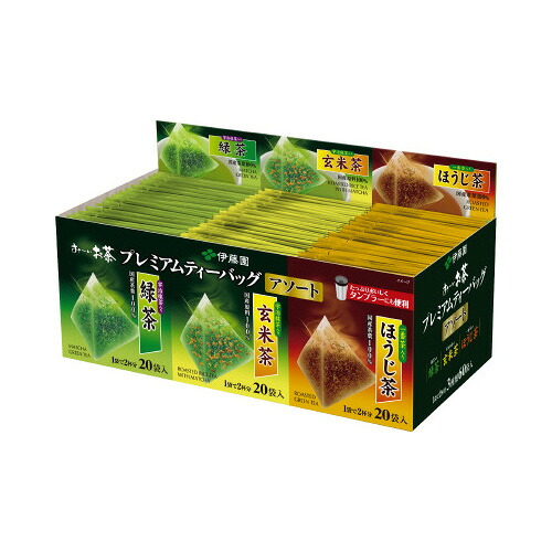 伊藤園 #お~いお茶プレミアムティーバッグ アソート 60バッグ 12820 ★10個パック|ジムエール 店