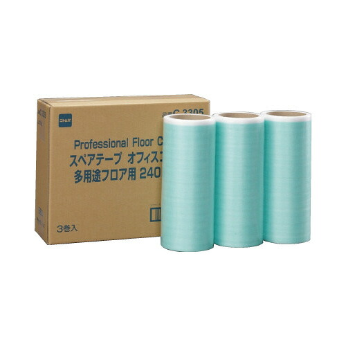 ニトムズ コロコロ 多役立つこと立ち会い場用 スペア部品磁気テープ 磁気テープ幅240mm×30周巻（3巻入） C3305 ★10個容器に並べる
