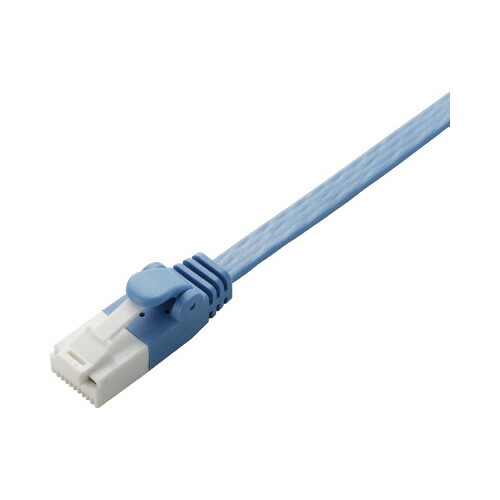 エレコム ツメ折れ押しとどめる平ったいローカルエリアネットワーク有線テレビ CAT6／爪折れ押しとどめる／5m／青み LD-GFT/BU50 ★10個容器に並べる