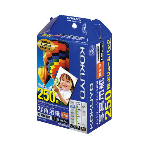 コクヨ KOKUYO インクジェットプリンタ用紙 写真用紙（高光沢） L判 250枚 KJ-D12L-250N ★10個パック