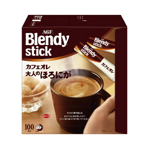 味の素AGF ＃ブレンディスティック カフェオレ 大人のほろにが 100本 45189 ★10個パック｜ジムエール　店