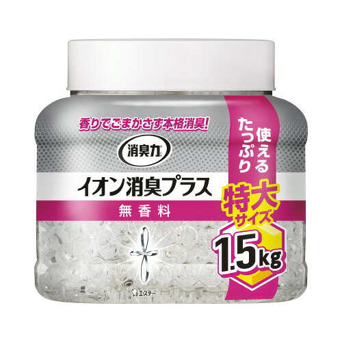 エステー 消臭力クリアビーズ イオン消臭プラス 特大本体 無香料 1.5kg 350848 ★10個パック|ジムエール 店