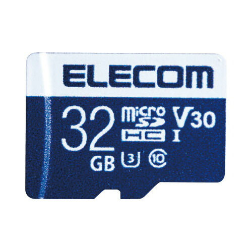 エレコム MicroSDHCカード／32GB UHS&minus;I U3 80MB／s 32GB MF-MS032GU13V3R｜ジムエール　店