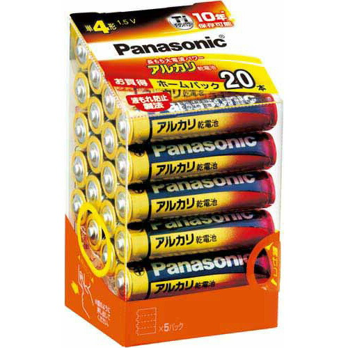 Panasonic アルカリ乾電池 単4形 20本入 LR03XJ/20SH グリーン購入法適応 ★10個パック｜ジムエール　店
