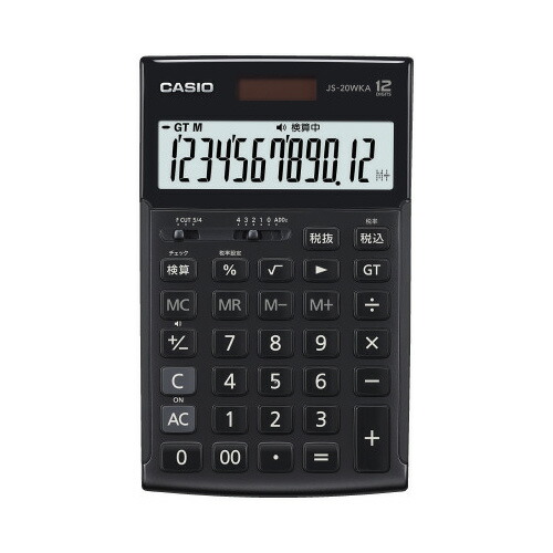 カシオ計算機 カシオ 本格実務電卓 検算機能付き 12桁 JS-20WKA-BK-N JS-20WKA-BK-N グリーン購入法適応 エコマーク