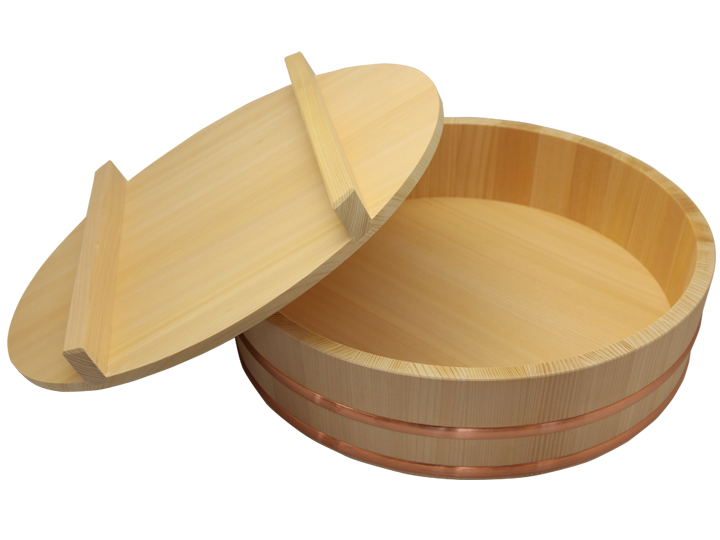 楽天市場】寿司桶蓋付き 9寸 2合用 飯台 飯切り フタ付き 木製 木曽 