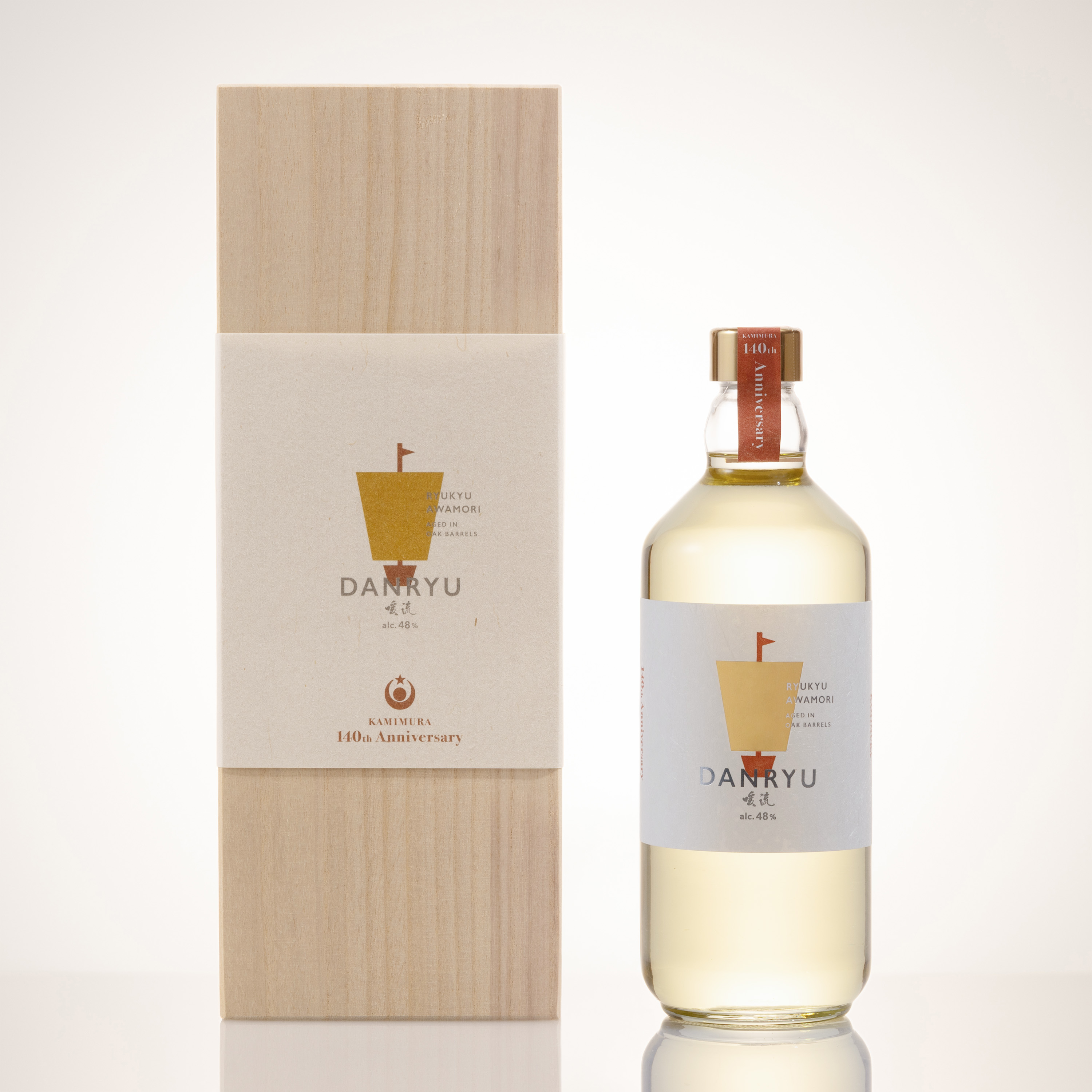 暖流48度 140th Anniversary 48度 720ml [神村酒造 数量限定品 琉球泡盛 樽貯蔵 熟成古酒 沖縄 四合瓶 1本]｜shimmer online 店