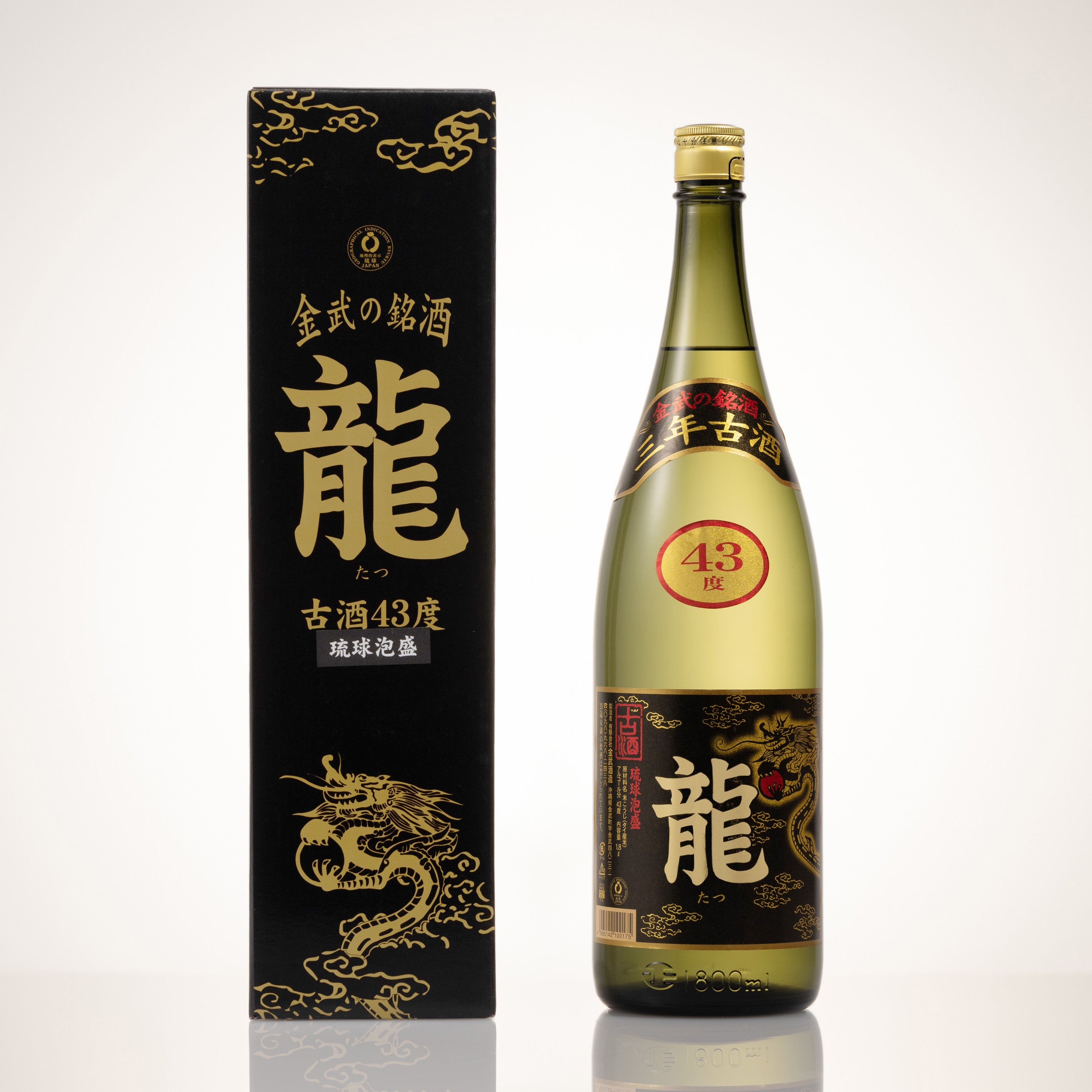 龍 3年古酒 43度 1800ml [金武酒造 琉球泡盛 三年古酒 沖縄 一升瓶 1本]