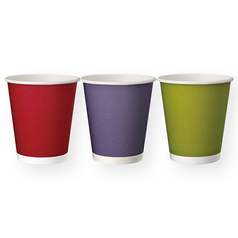 楽天市場】使い捨て紙コップ 断熱カップ 6.5 カラーアソート 197ml