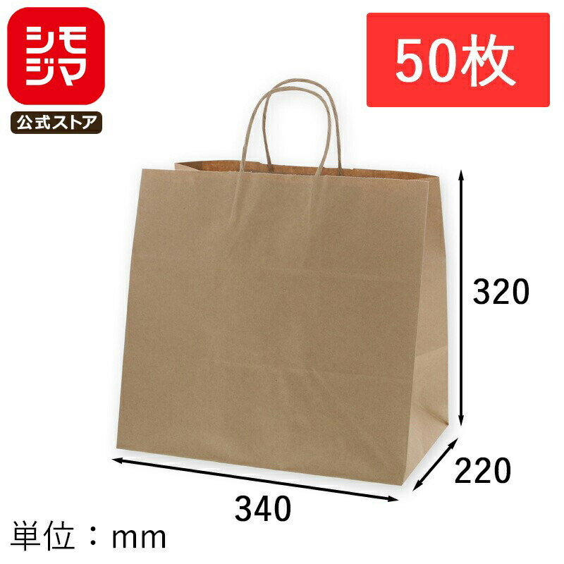 楽天市場】HEIKO 紙袋 手提げ紙袋 オブロングバッグ 20-13 未晒無地 幅