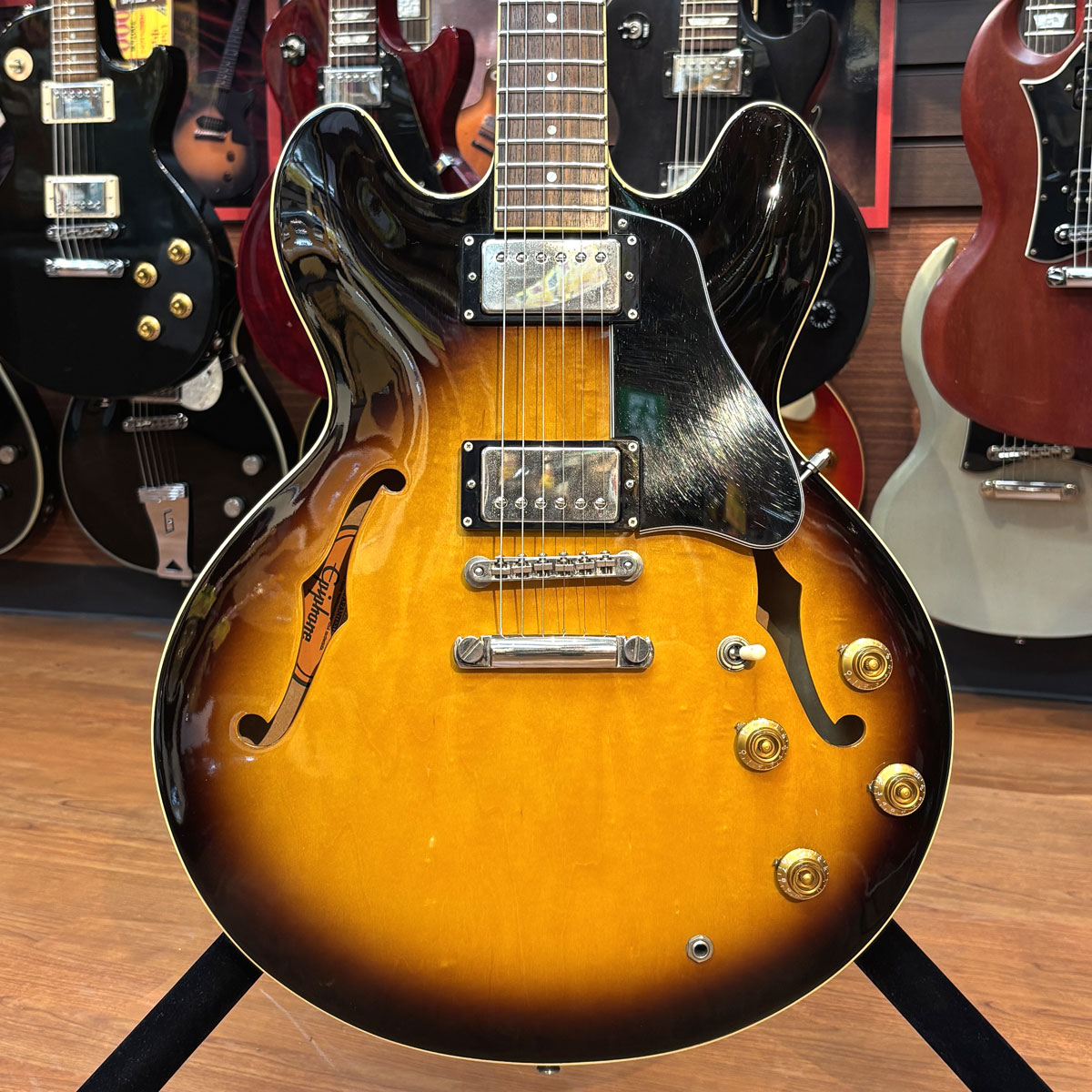 楽天市場】Epiphone エピフォン SHERATON Vintage Sunburst セミアコ